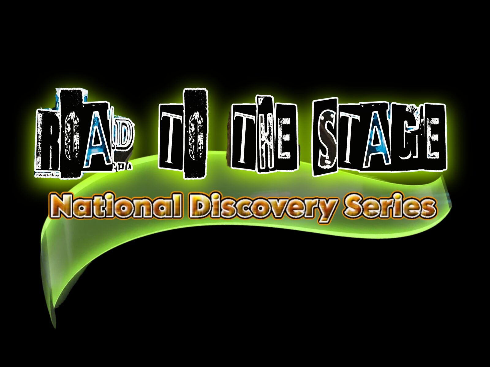 Colorful logo with text 'Road to the State' and 'National Discovery Series' on a black background.