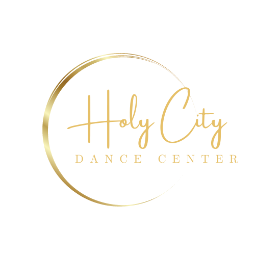 Black background with gold crescent and text reading 'Holy City Dance Center'.