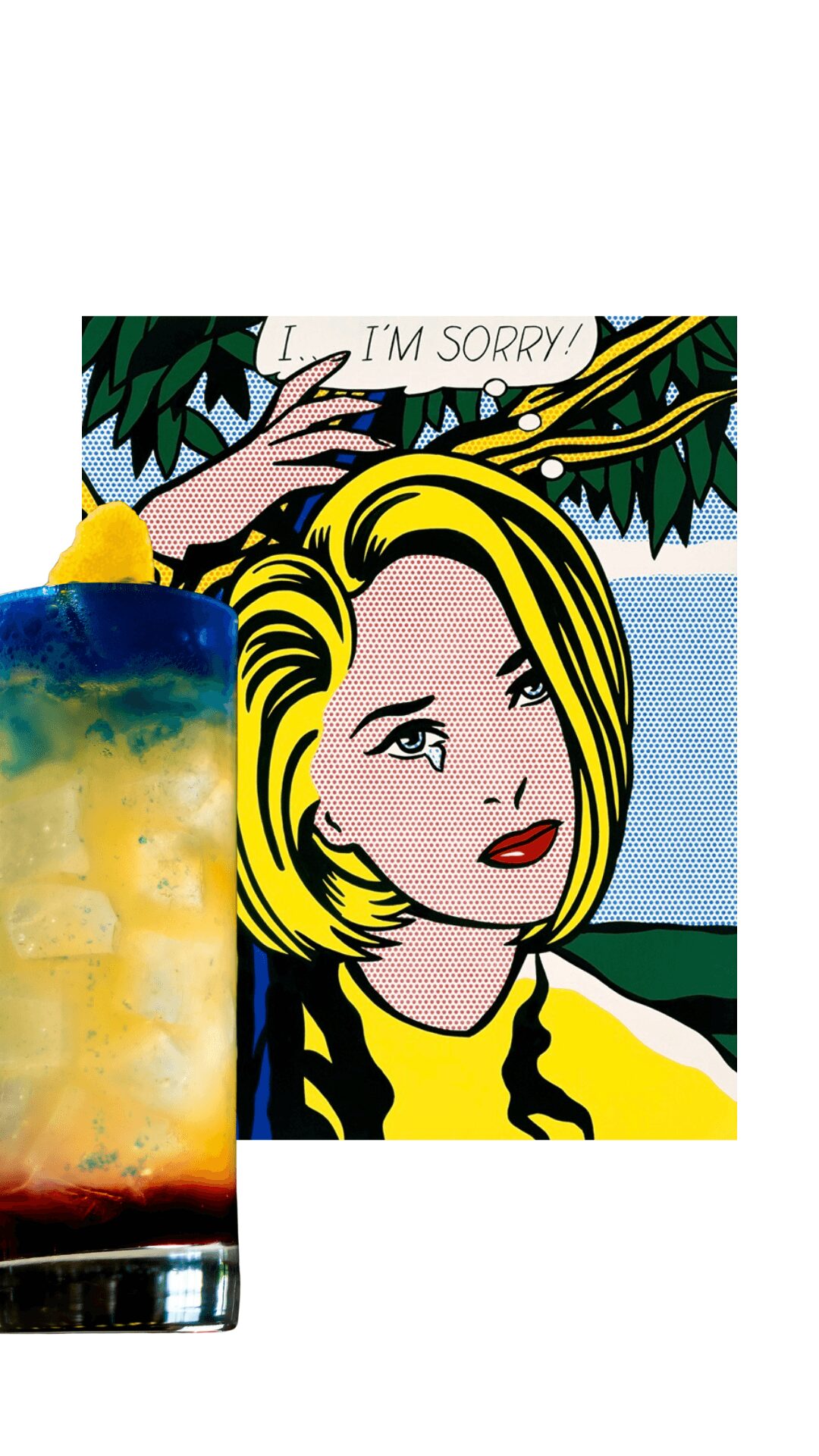 Comic-style illustration of a woman with blonde hair, holding her head, with a speech bubble saying 'I'm sorry!'.